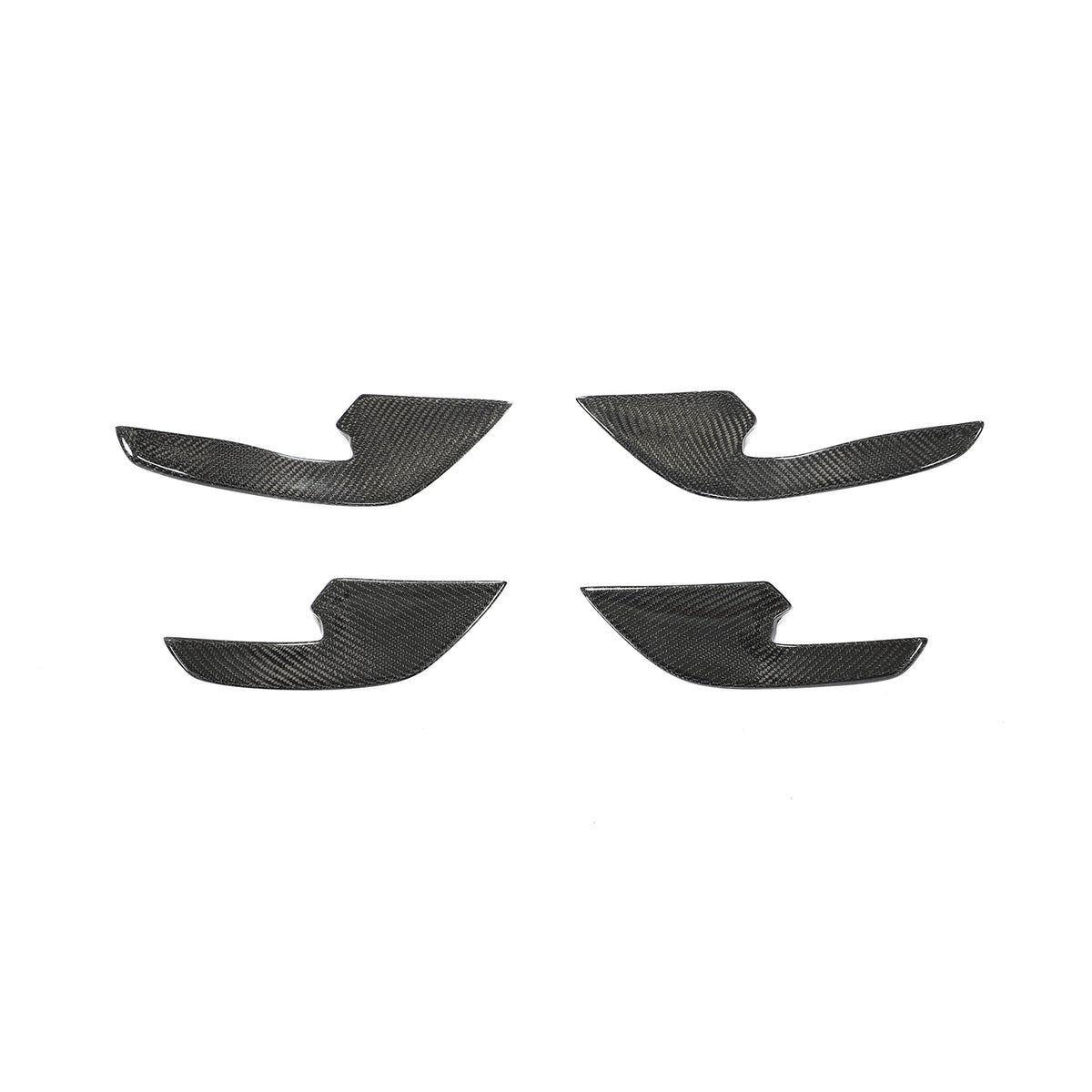 Audi RS6 RS7 C7 carbon fiber front bumper canards full set view