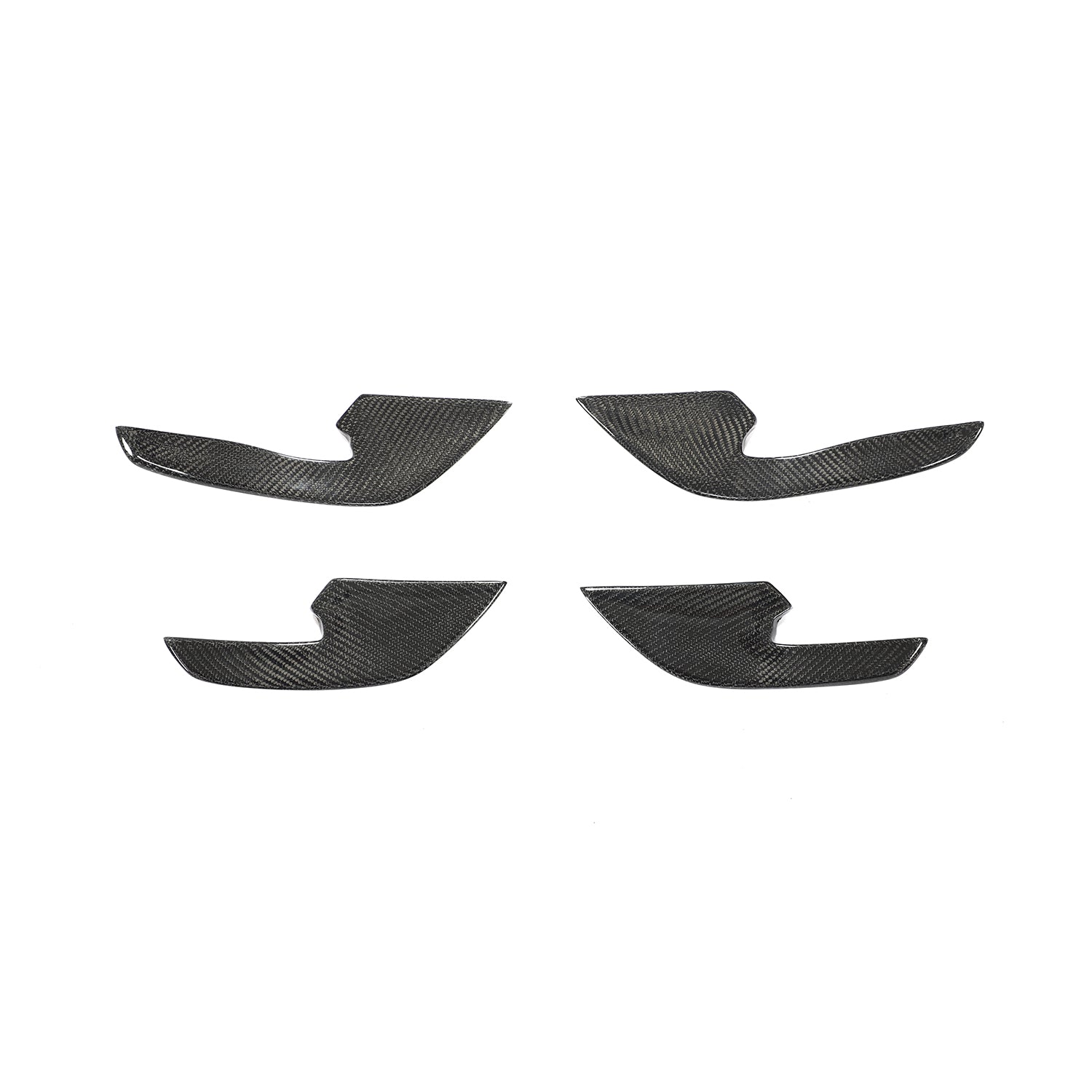 Audi RS6 RS7 C7 carbon fiber front bumper canards full set view