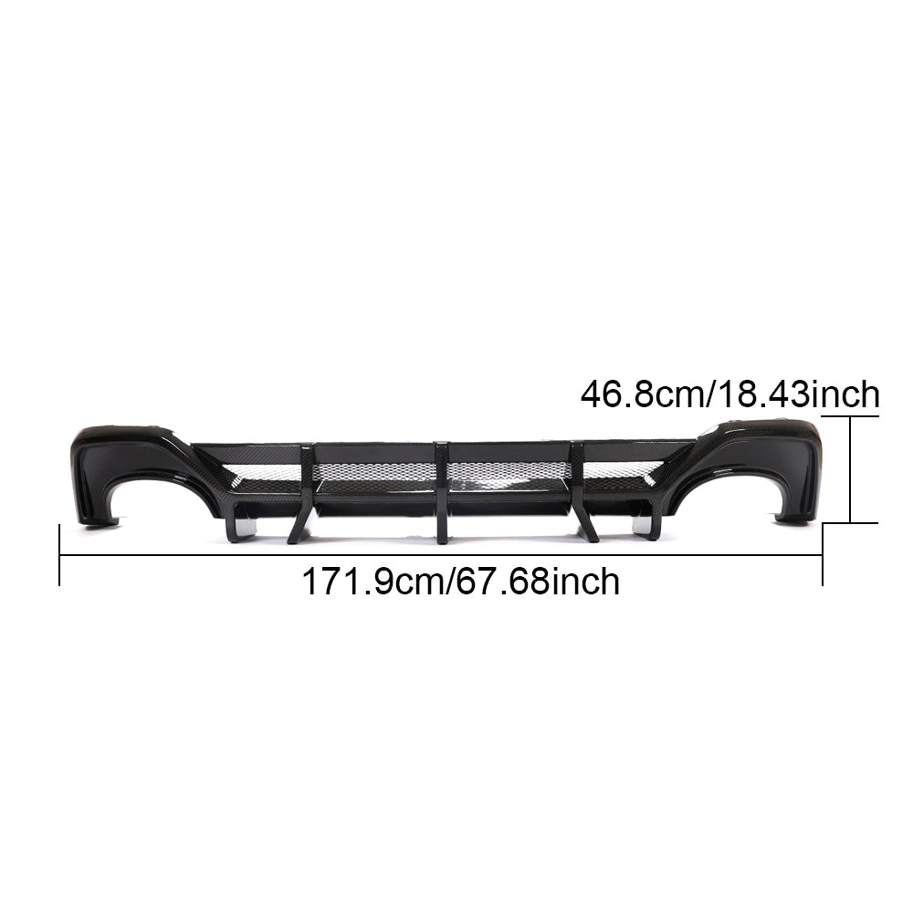 Audi RS7 C8 rear diffuser dimensions and overall shape