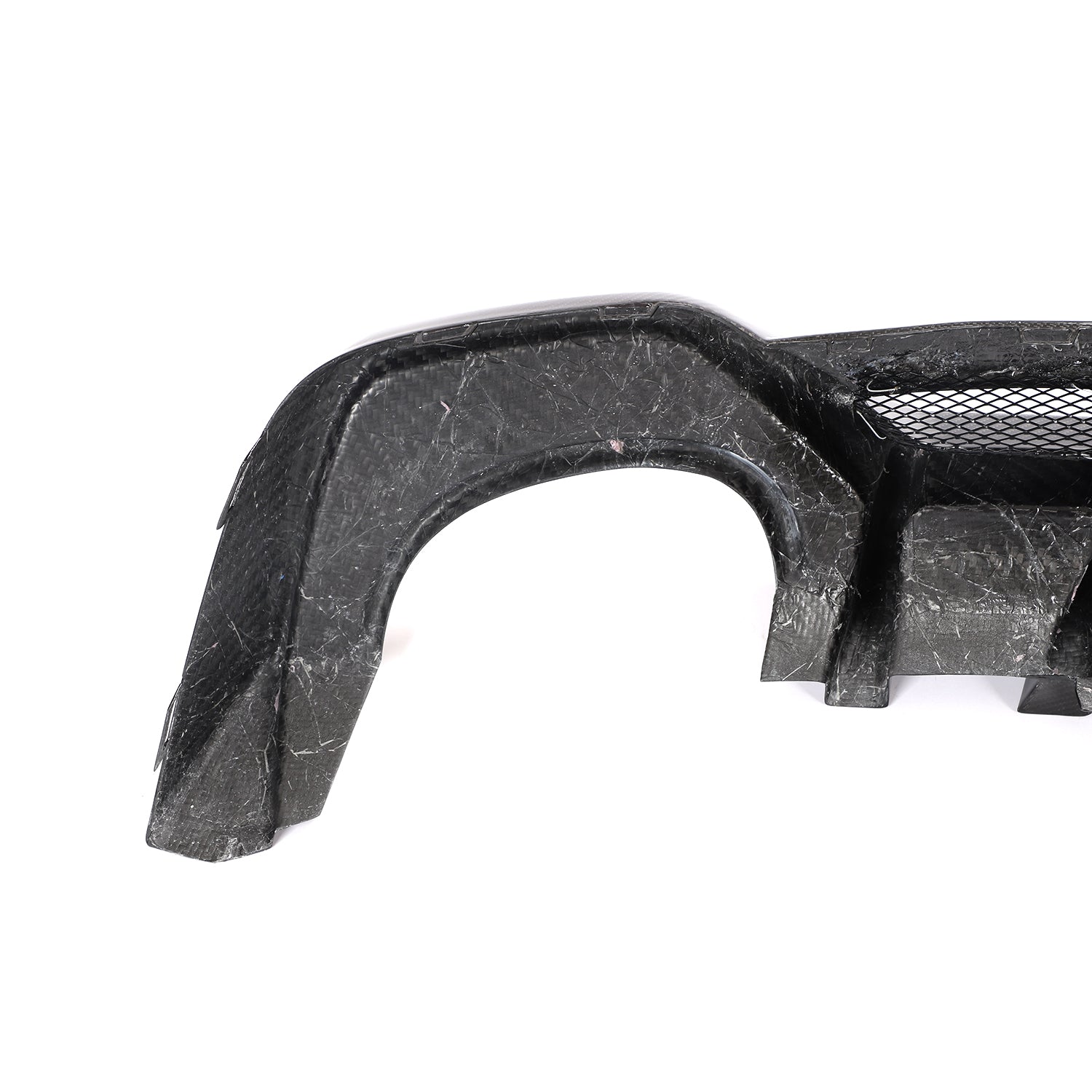 Audi RS7 dry carbon fiber rear diffuser weave detail