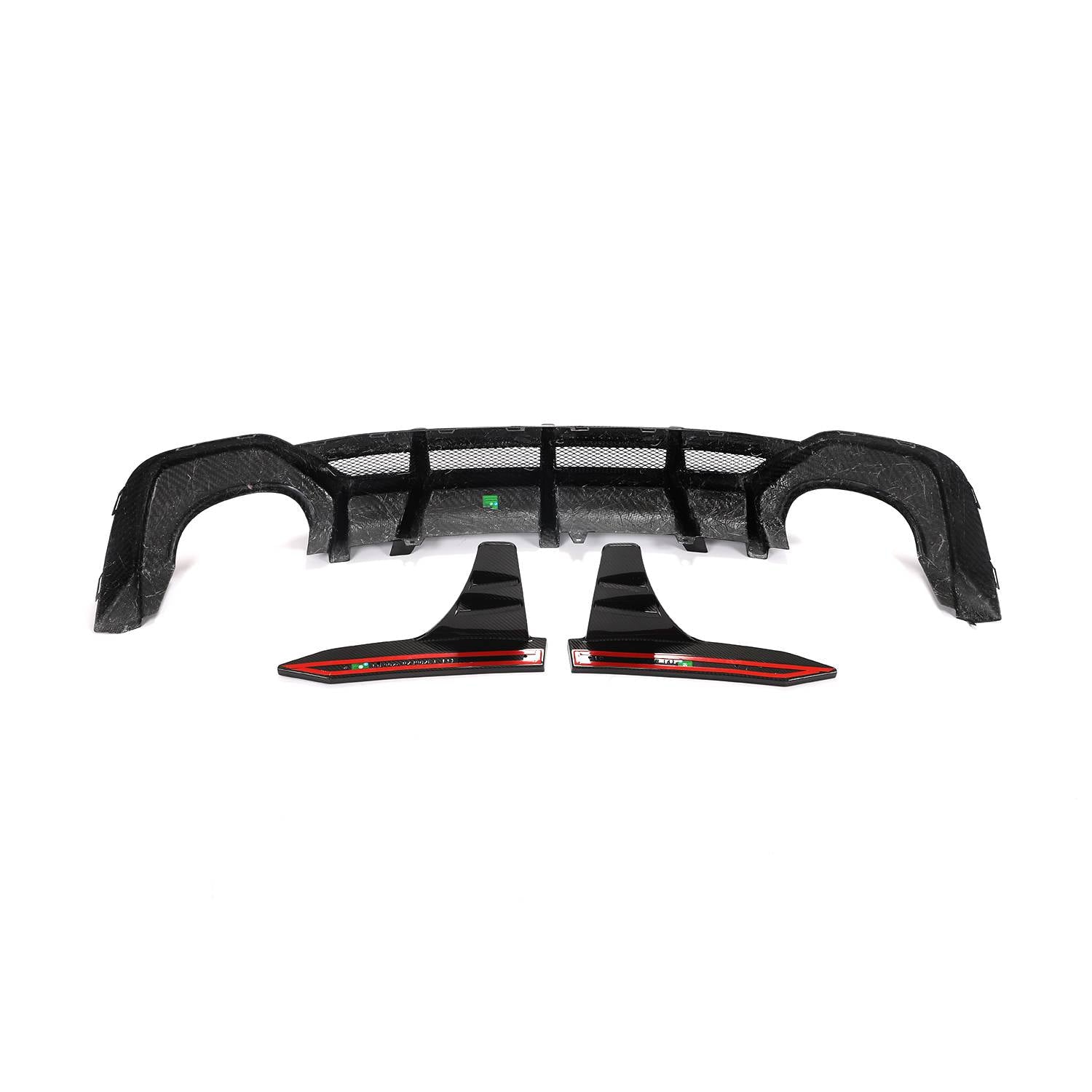 Audi RS7 ED Style dry carbon fiber rear diffuser complete set