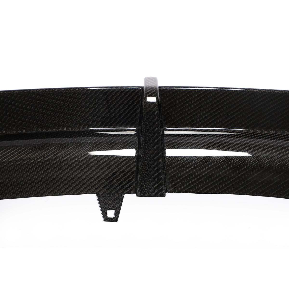 Audi RS7 carbon fiber rear diffuser center fin detail