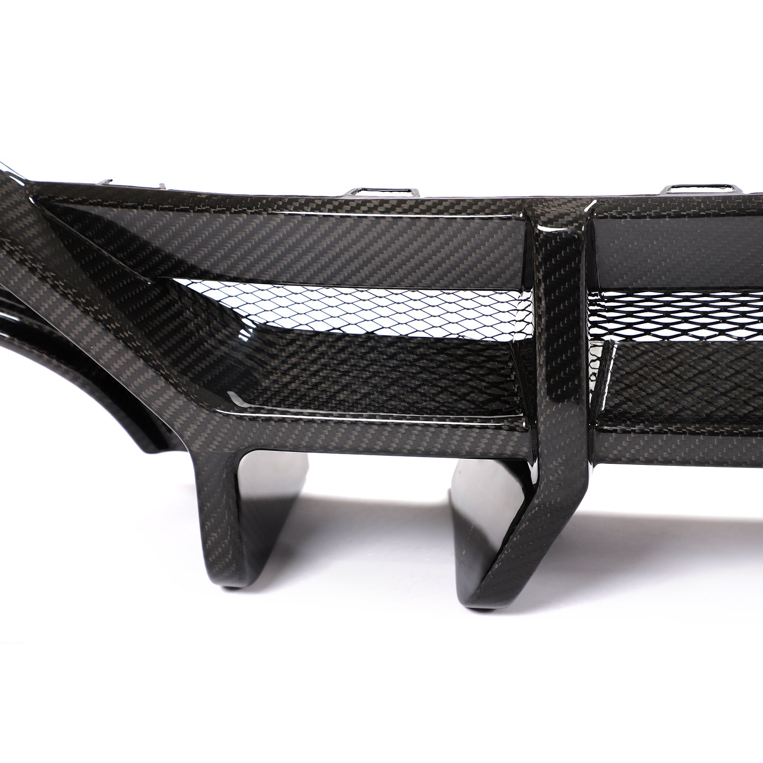 Audi RS7 dry carbon rear diffuser mounting area detail