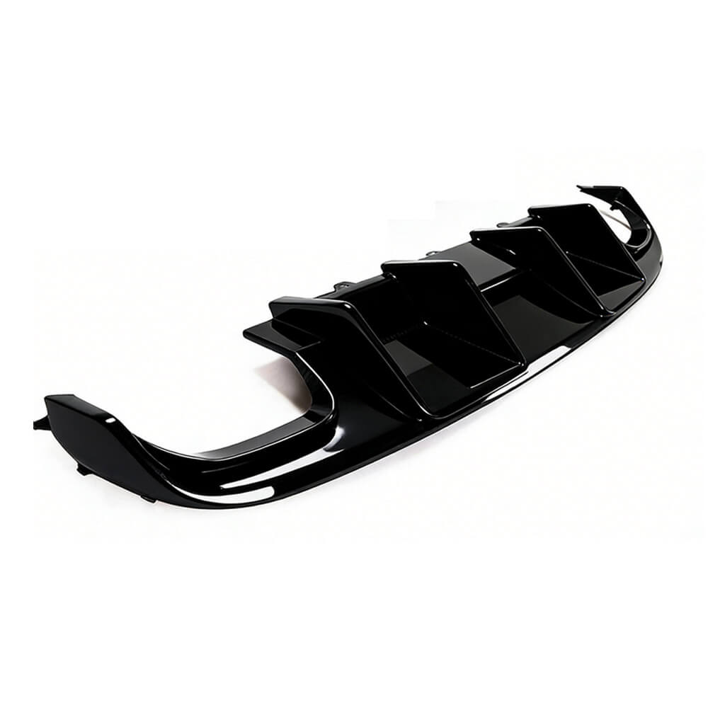 Audi S4 B8 FRP rear bumper diffuser angled view