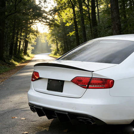Audi S4 B8 FRP rear diffuser installed rear view