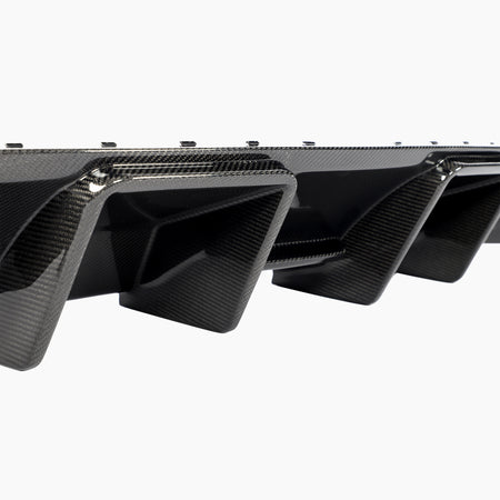 Audi S4 B8 rear diffuser fins and lower structure detail