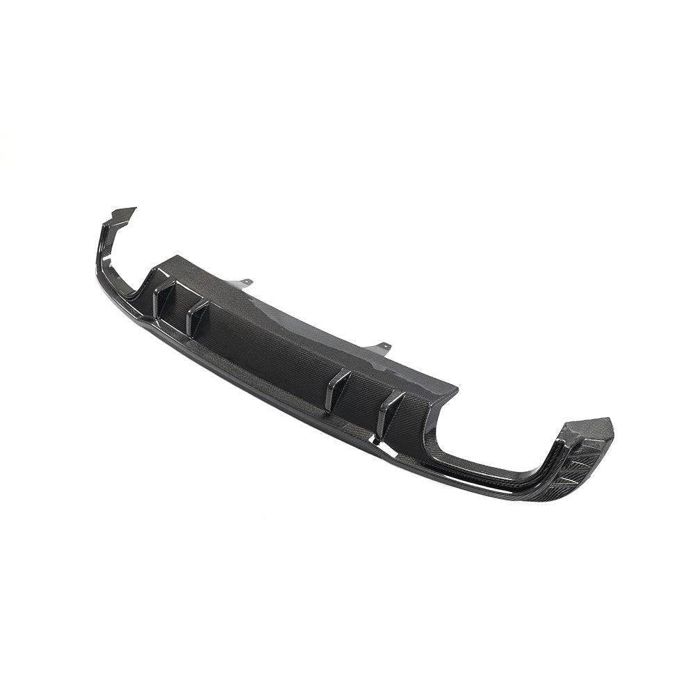 Audi S4 B9 carbon fiber rear diffuser angled product view