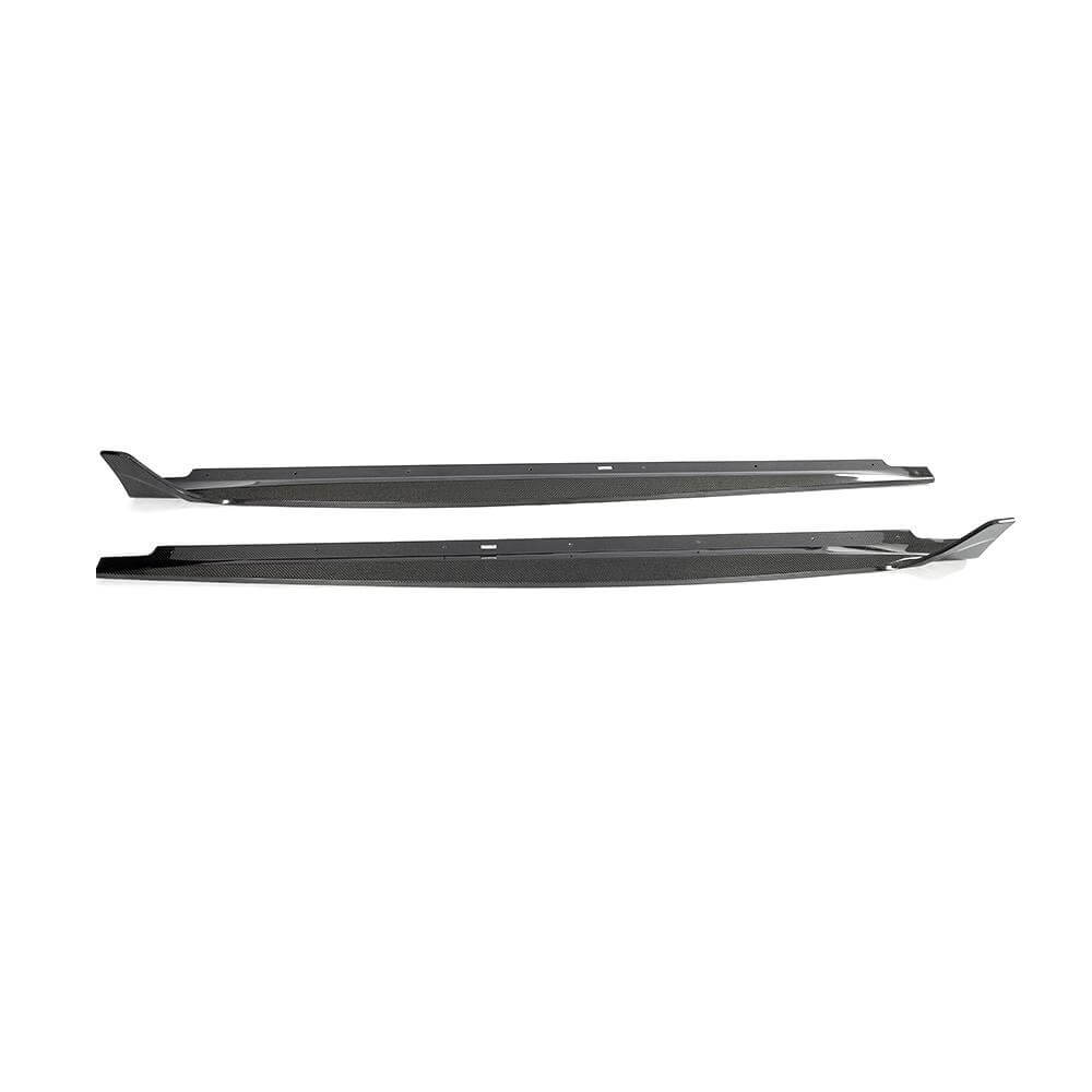 Audi S5 B9.5 carbon fiber side skirt extension left and right pair