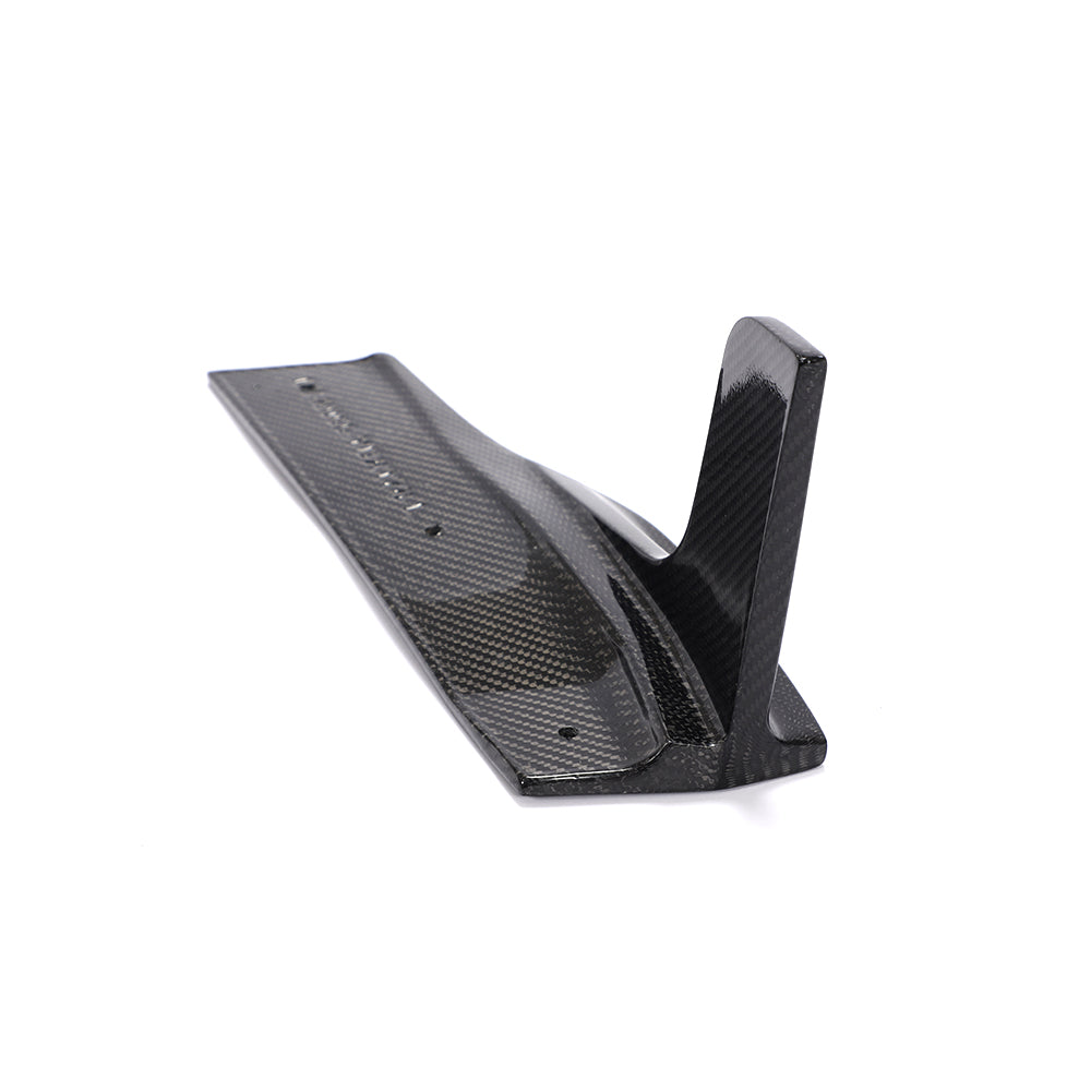 Audi S5 B9 rear bumper splitter vertical fin detail