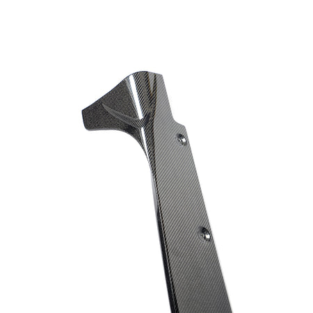 Audi S5 carbon fiber side skirt raised rear fin close-up