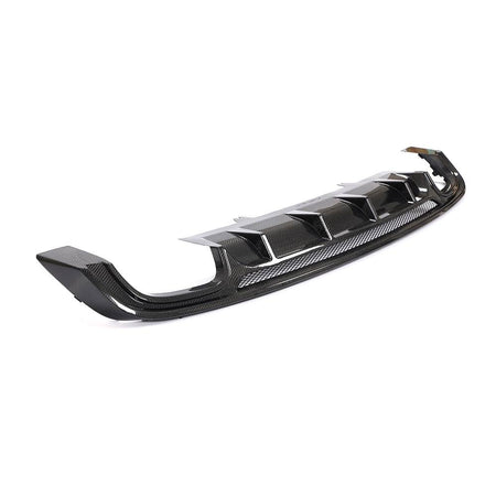 Audi S5 B9 mesh-vent carbon fiber rear diffuser angle view