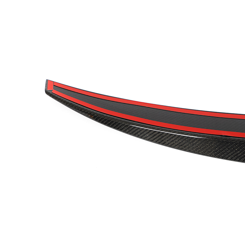 Audi Sport Decklid carbon fiber spoiler end mounting detail