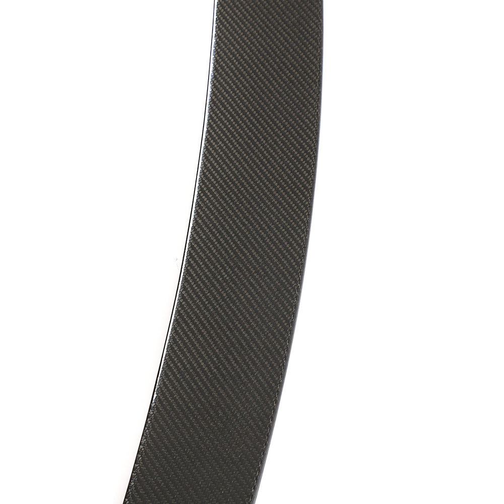 Audi trunk spoiler gloss carbon fiber weave detail