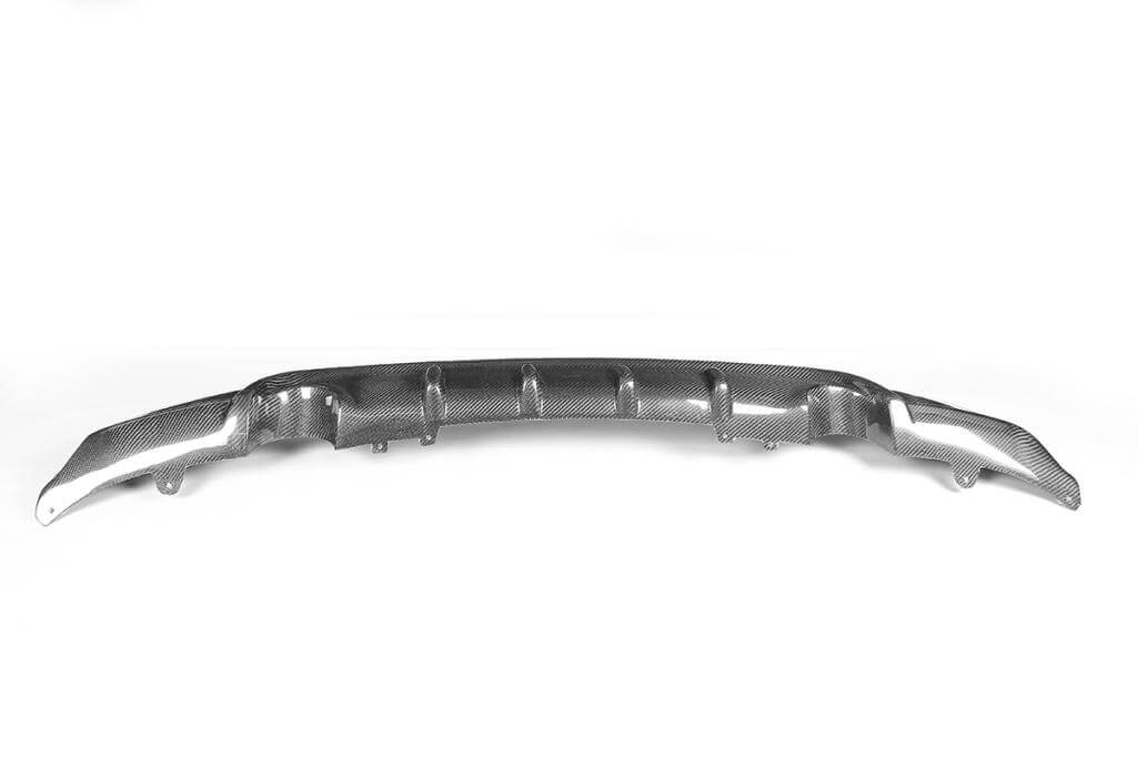 BMW F22 F23 M Sport carbon fiber rear diffuser side angle view