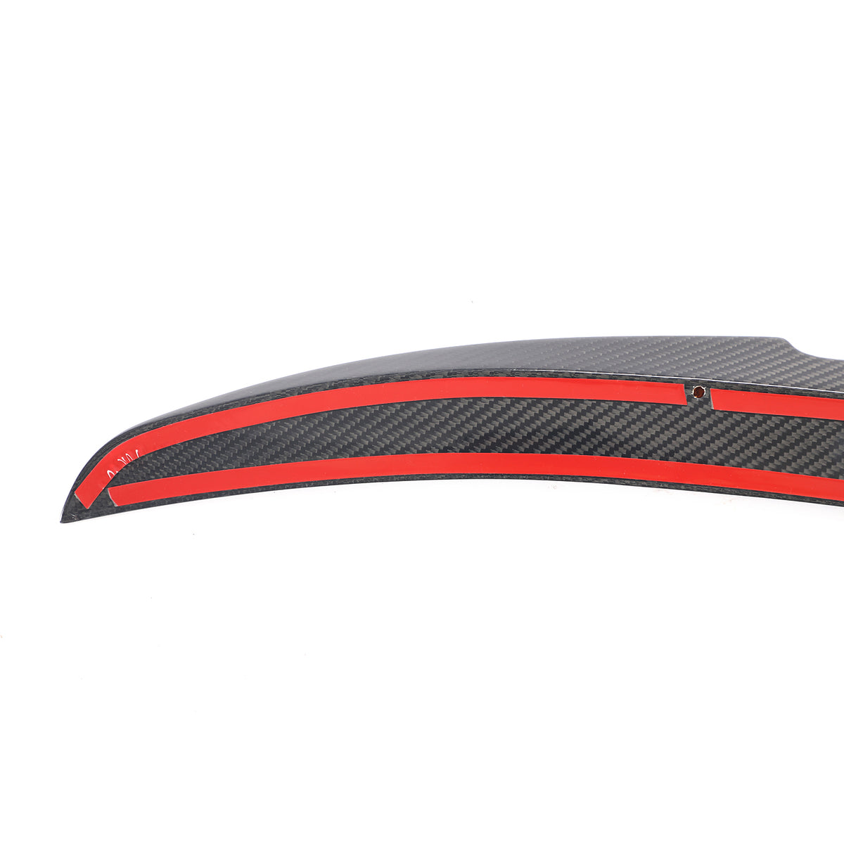 BMW 840i trunk spoiler mounting tape and underside detail