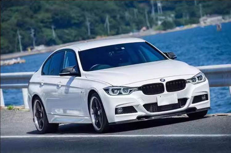 BMW F30 M Sport front bumper lip front angle view