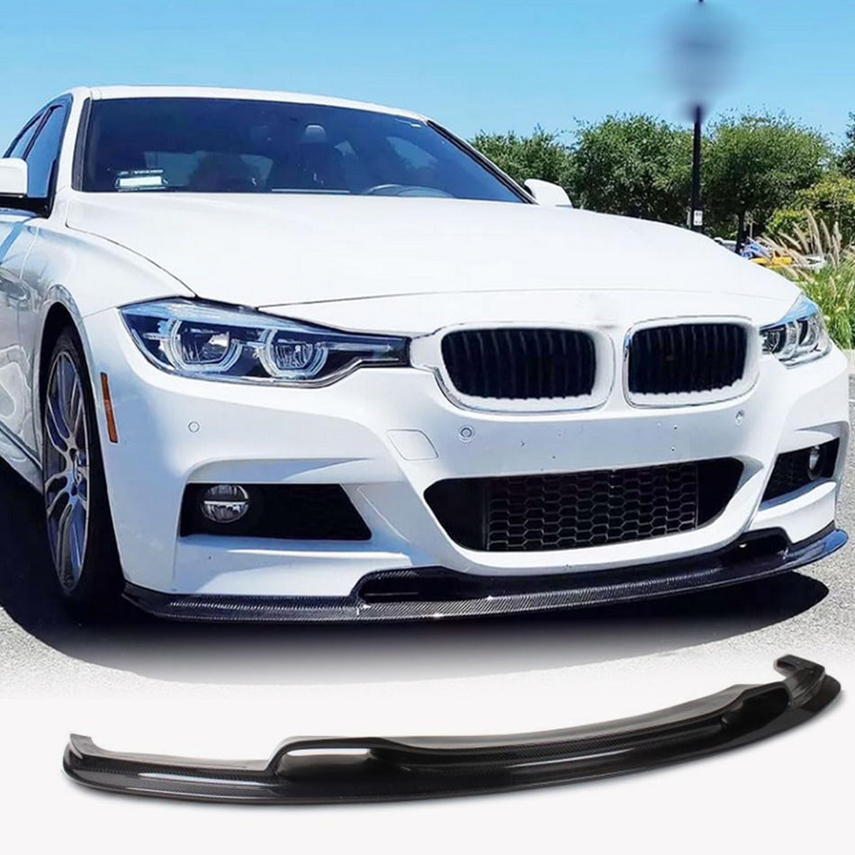 BMW F30 M Sport front bumper lip installed view