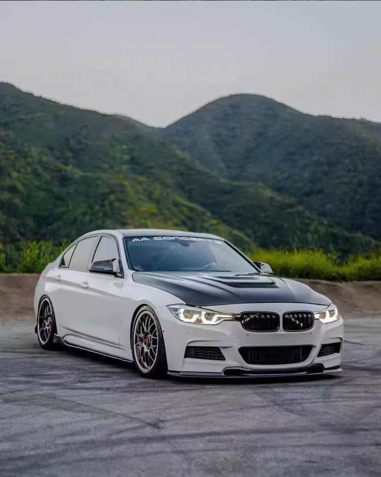 BMW F30 M Sport front bumper lip side installed view
