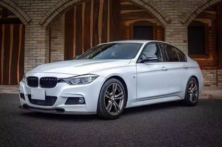 BMW F30 M Sport front lip road installed view