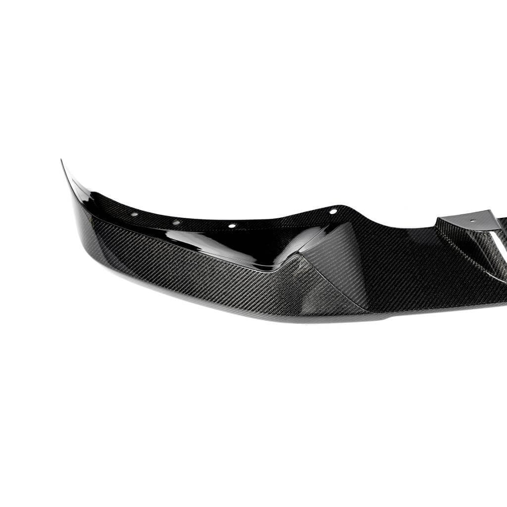 BMW G05 X5 LCI carbon fiber front splitter left angle view