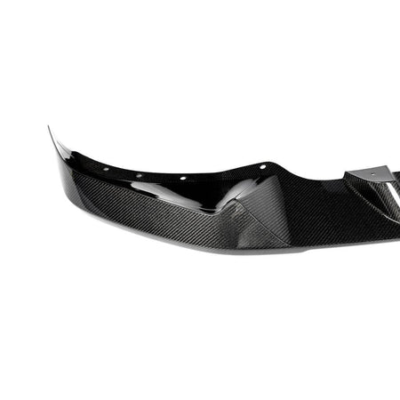 BMW G05 X5 LCI carbon fiber front splitter left angle view