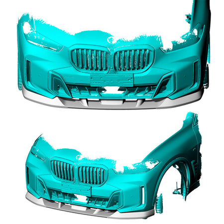BMW G05 X5 LCI M-Sport front bumper lip installation area guide