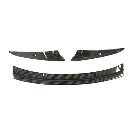 Front view of the BMW G14 G15 G16 M Sport carbon fiber front lip three-piece set