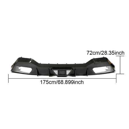 BMW G14 G15 M850i rear bumper diffuser size reference