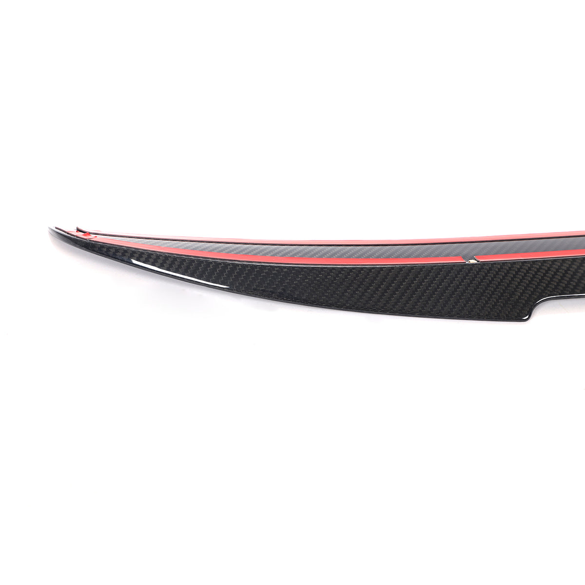 BMW G16 trunk spoiler adhesive mounting edge detail