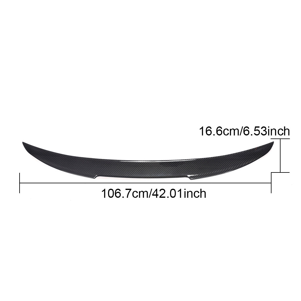 BMW G16 Gran Coupe trunk spoiler size and profile measurements
