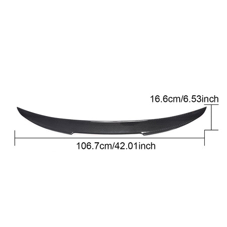 BMW G16 Gran Coupe trunk spoiler size and profile measurements