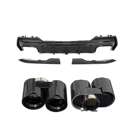 BMW G22 G23 M440i rear diffuser with quad exhaust tips option