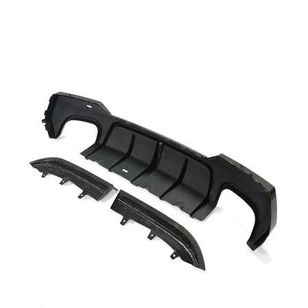 BMW M440i rear bumper diffuser carbon fiber angle product view