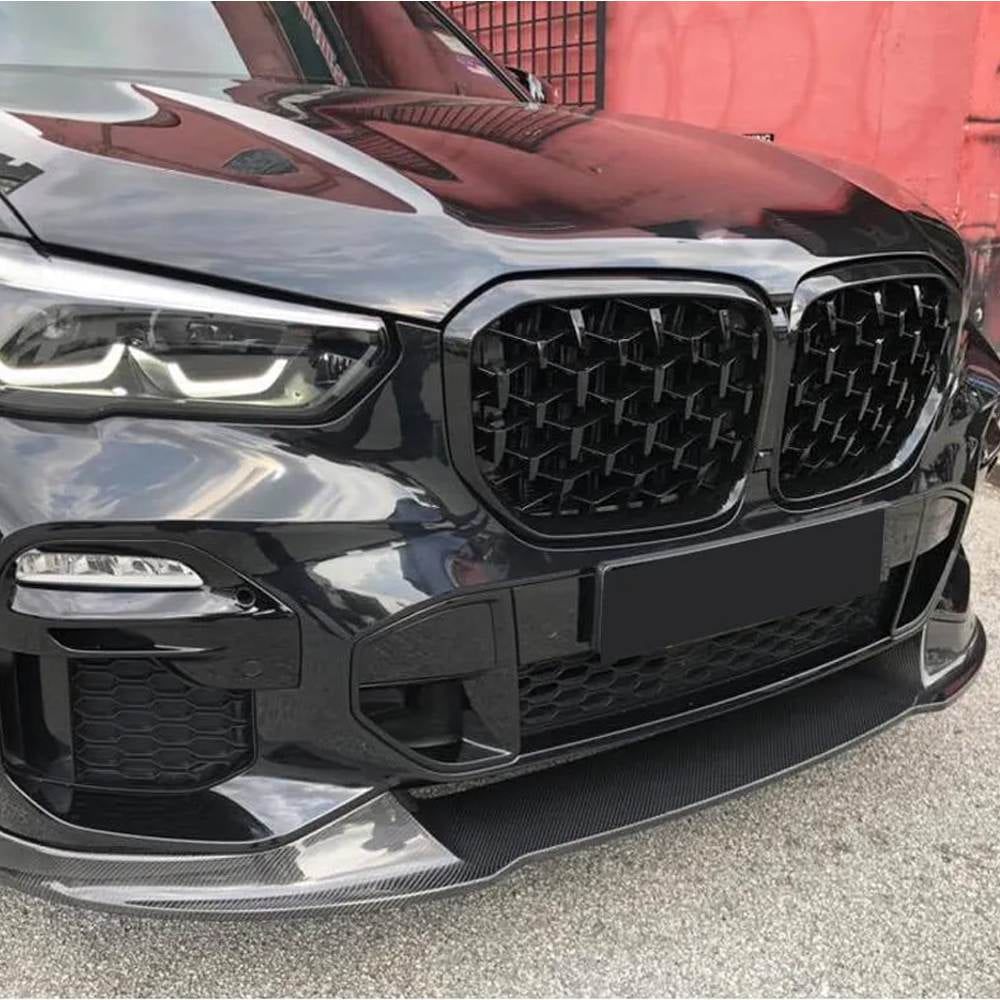 BMW X5 G05 H Style front lip installed detail