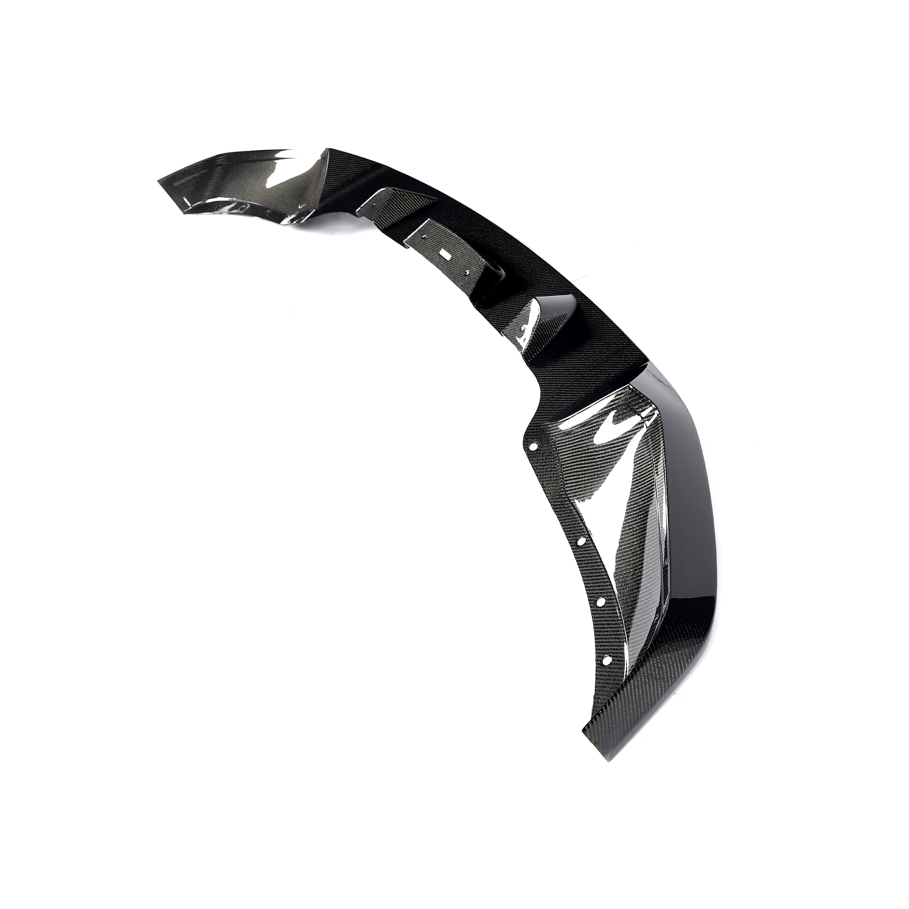 BMW X5 G05 LCI M-Sport carbon fiber front bumper lip side angle