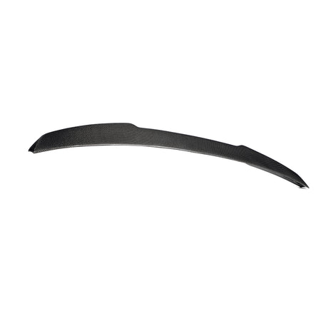 BMW X5M rear trunk spoiler curved low-profile side view