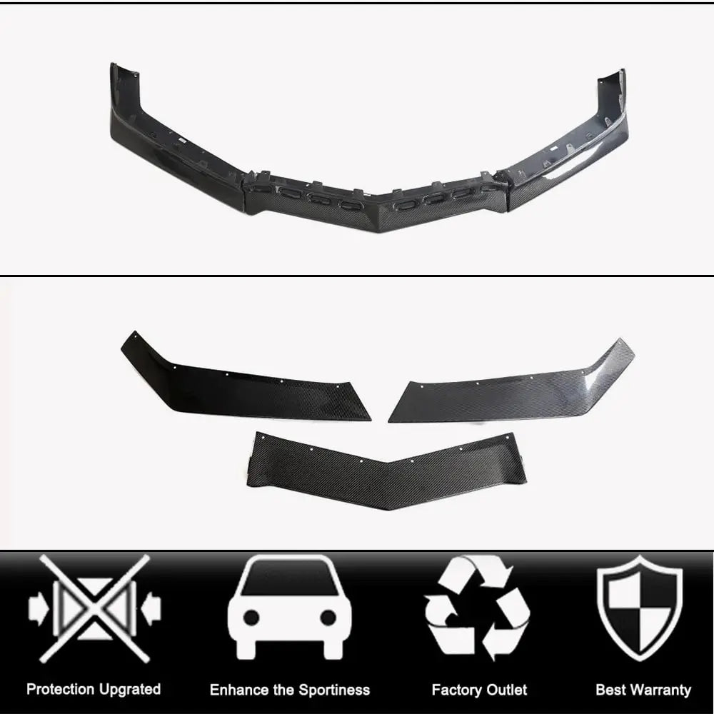 C8 Stingray Z06 style three-piece front splitter layout