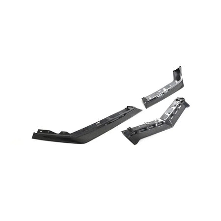 Corvette C8 three-piece front splitter angle view