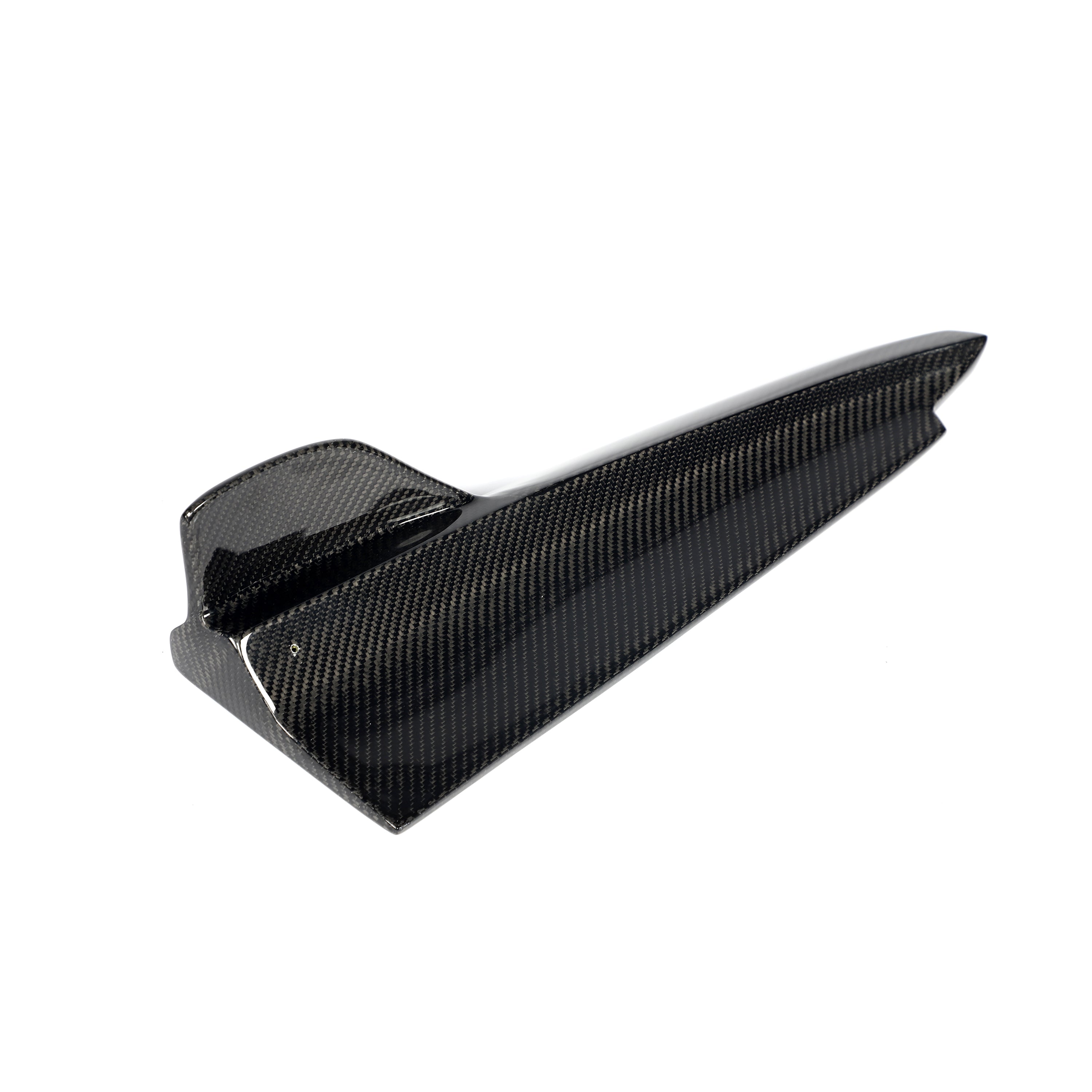 Mercedes C205 rear bumper vent flap carbon fiber close up