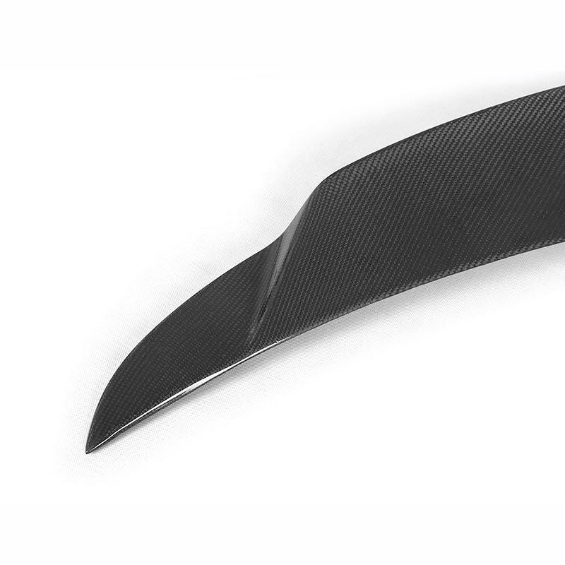 Infiniti G37 carbon fiber rear spoiler weave detail
