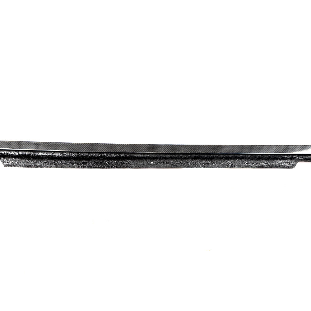 Infiniti Q50 side skirt extension carbon weave detail