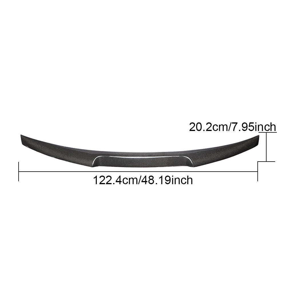 JC-SM015 Audi A5 S5 Sportback trunk spoiler size reference