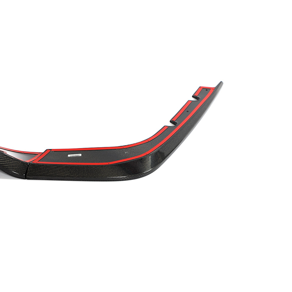 Kia Stinger carbon fiber rear bumper side extension close-up