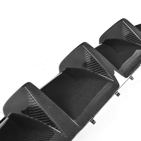 Mercedes C63 carbon fiber rear diffuser fin detail