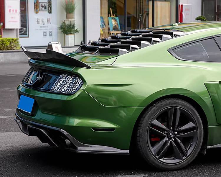 Carbon Fiber Trunk Spoiler for Ford Mustang V6 V8 GT Coupe Rear Tail Deck Wing Boot Lid Highkick Spoiler