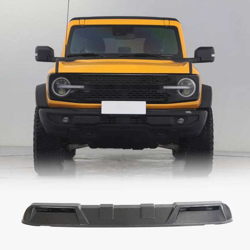 For Ford BRONCO Sport Utility 2D 4D Carbon Fiber Front Roof Spoiler Window Wing Lip