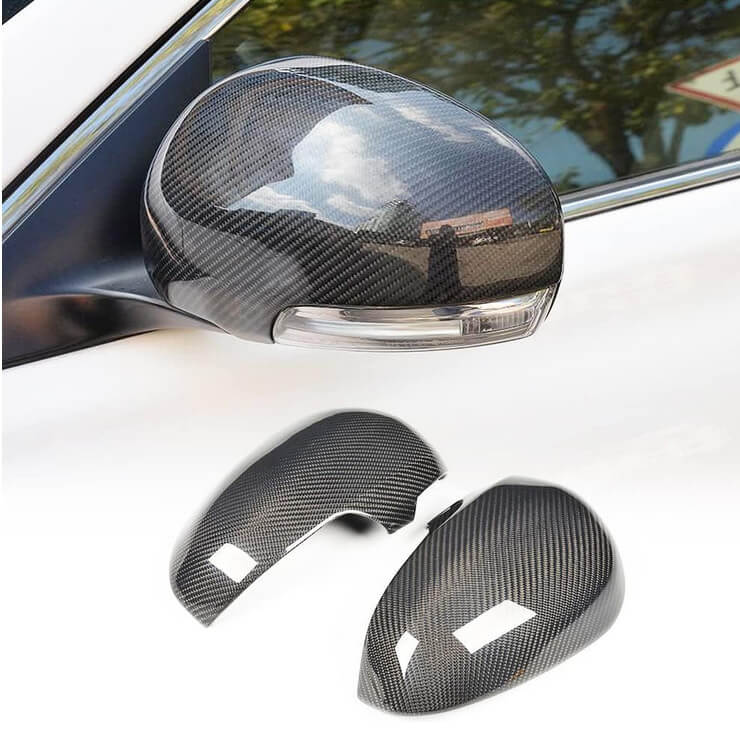 For Toyota Reiz Mark X 2010-2016 Carbon Fiber Replacement Side Mirror Cover Caps Pair