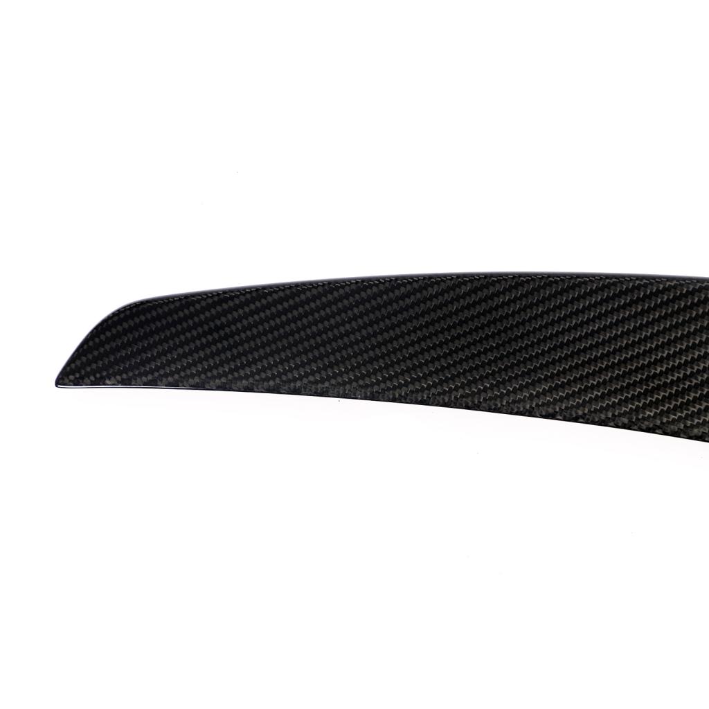 Porsche Panamera 971 dry carbon trunk spoiler weave detail