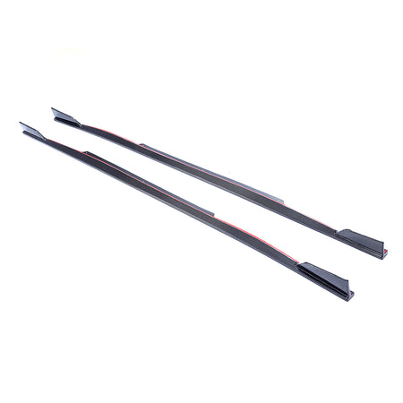 Q50 carbon fiber side skirts angle view