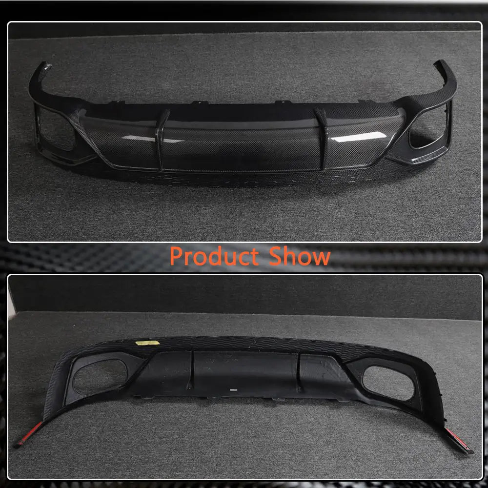 RS Q8 carbon fiber rear bumper diffuser front detail